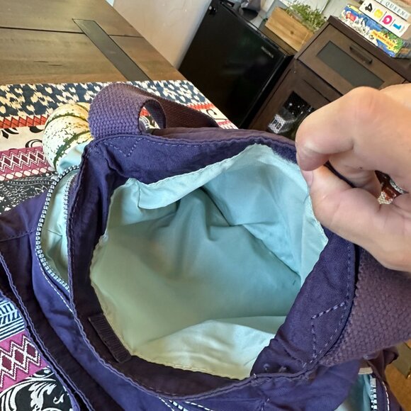 Kipling Purple Nylon Felix Zip Top Shoulder Bag, Preowned - Picture 11 of 12